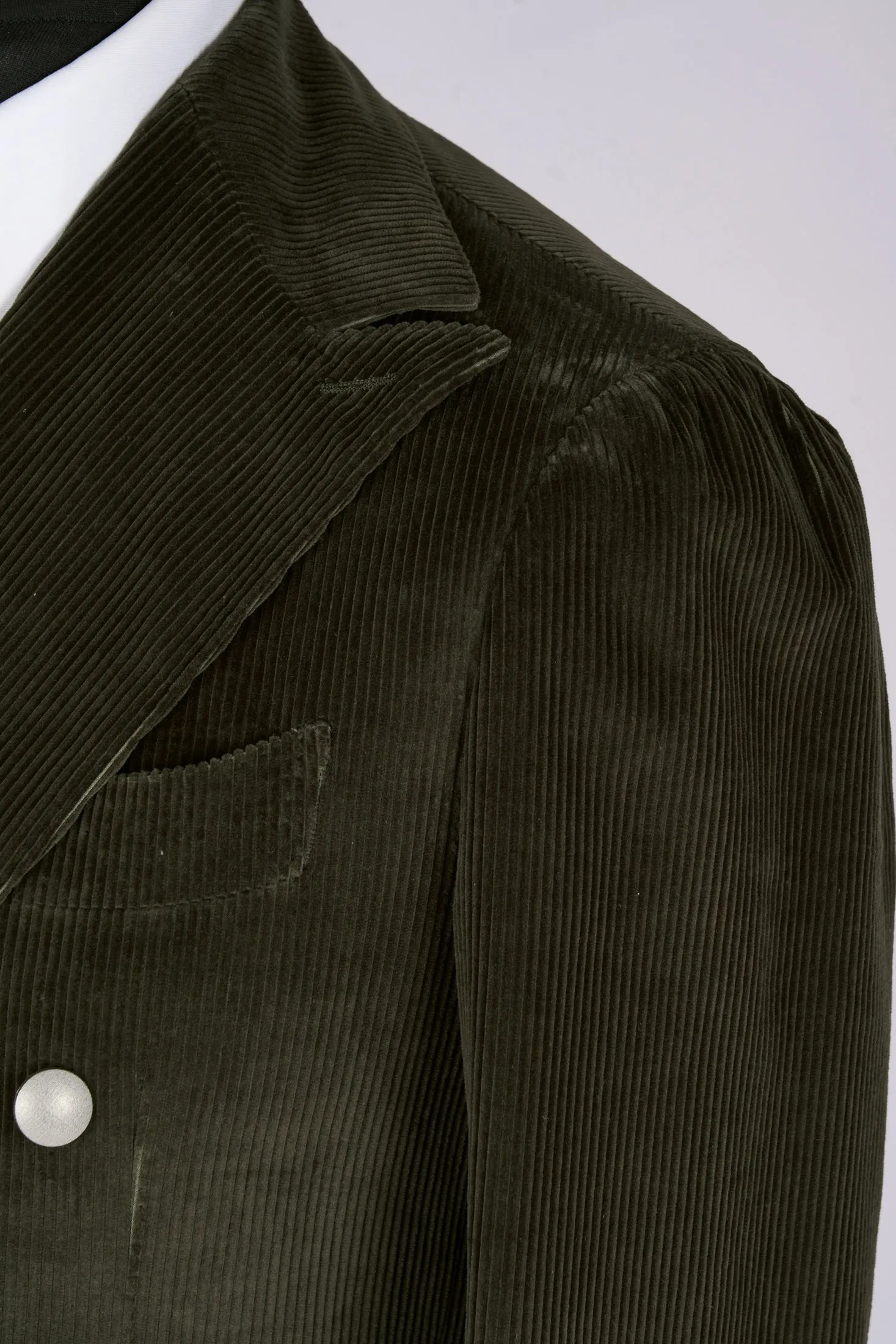 New Suitsupply Havana Dark Green Pure Cotton Corduroy Blazer - Size  38S