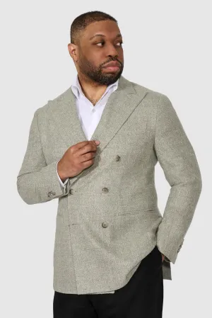 New Suitsupply Havana Gray Wool, Alpaca, Silk Unlined DB Ferla Blazer - Size 36S and 44R