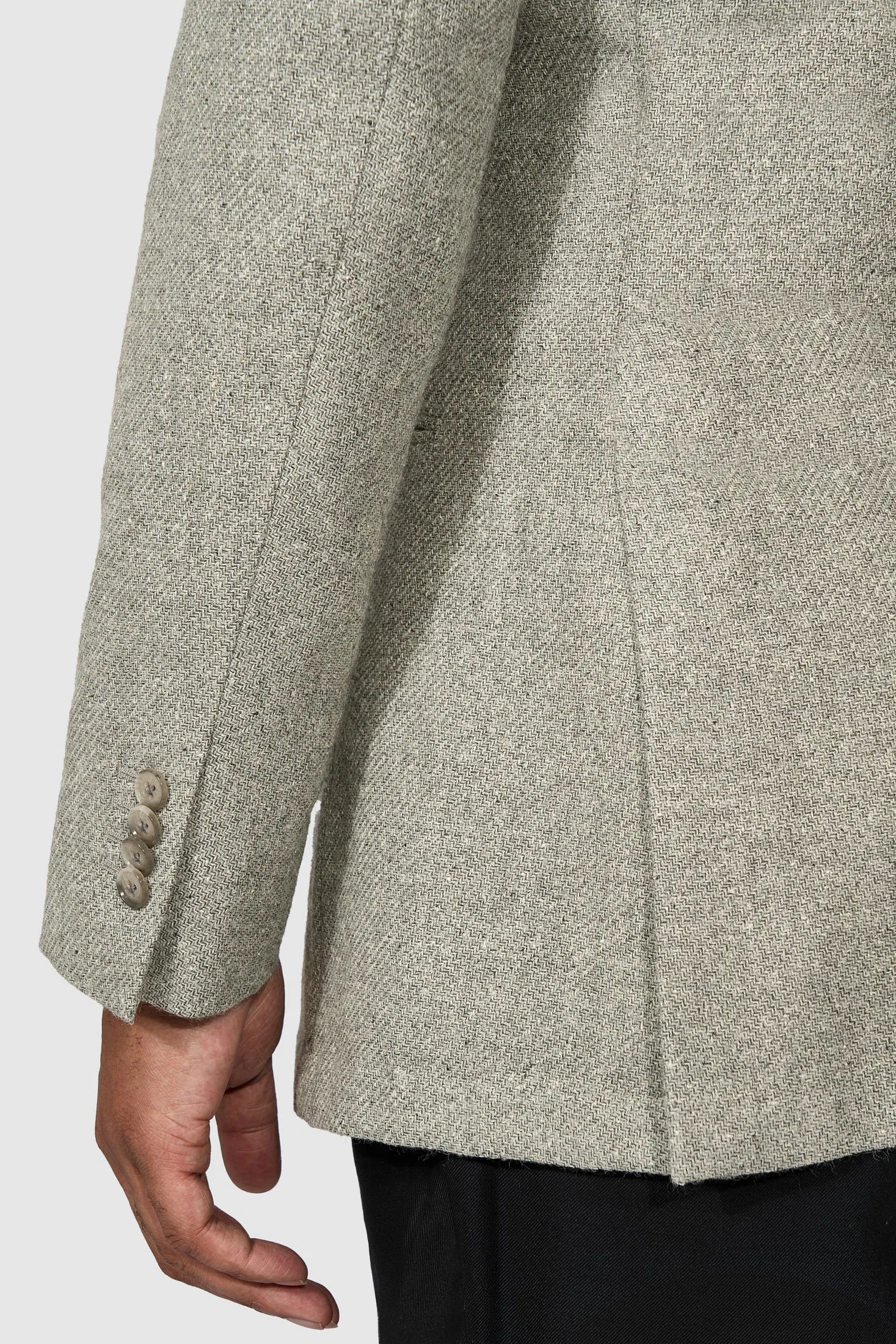 New Suitsupply Havana Gray Wool, Alpaca, Silk Unlined DB Ferla Blazer - Size 36S and 44R