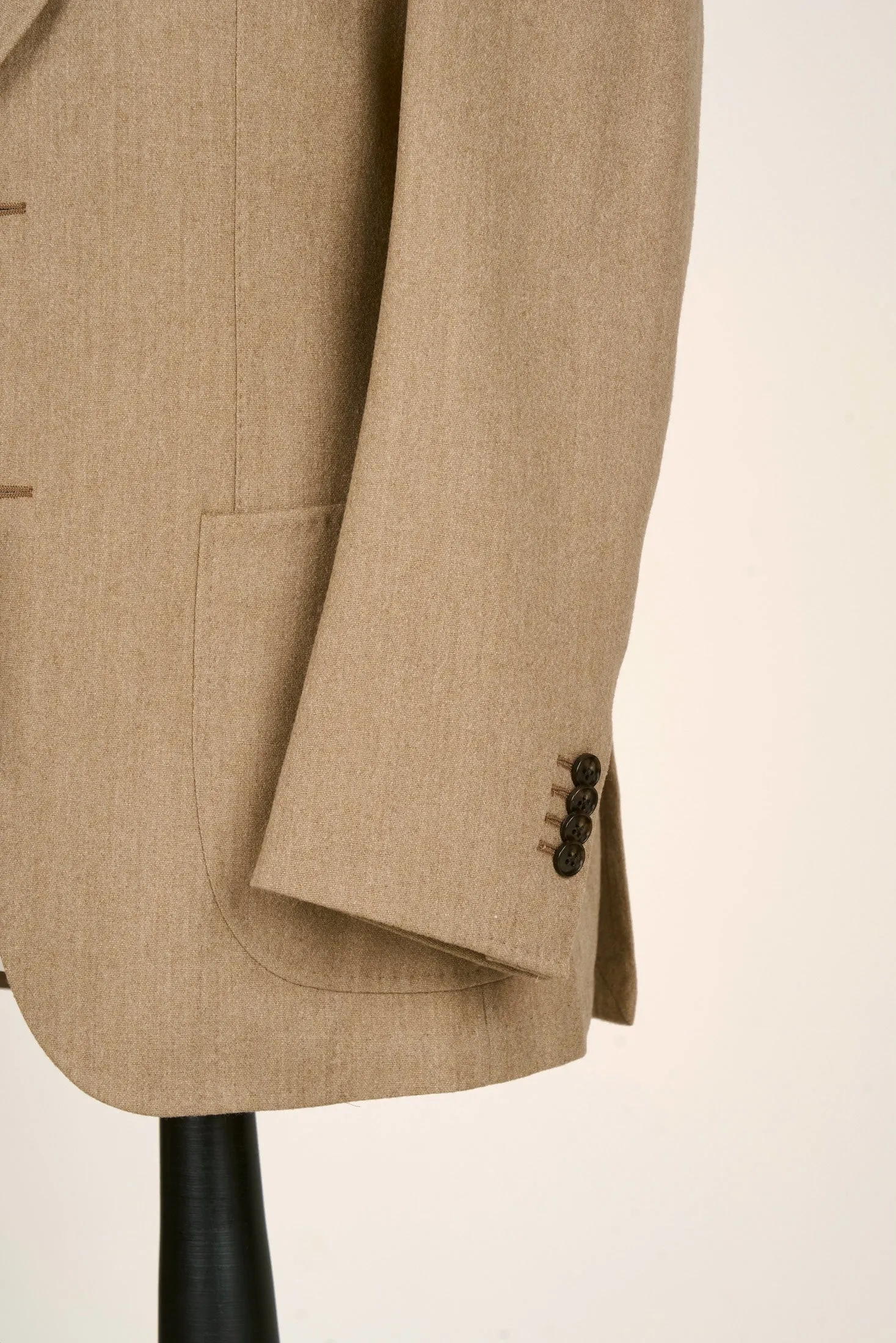 New Suitsupply Havana Light Brown Wool and Cashmere Wide Lapel Blazer - Size 38R