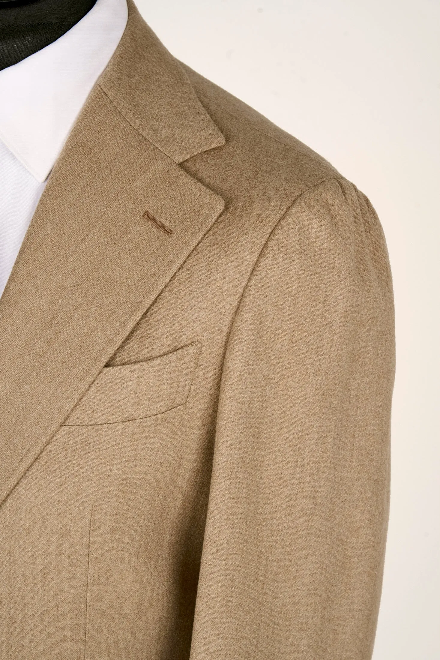 New Suitsupply Havana Light Brown Wool and Cashmere Wide Lapel Blazer - Size 38R