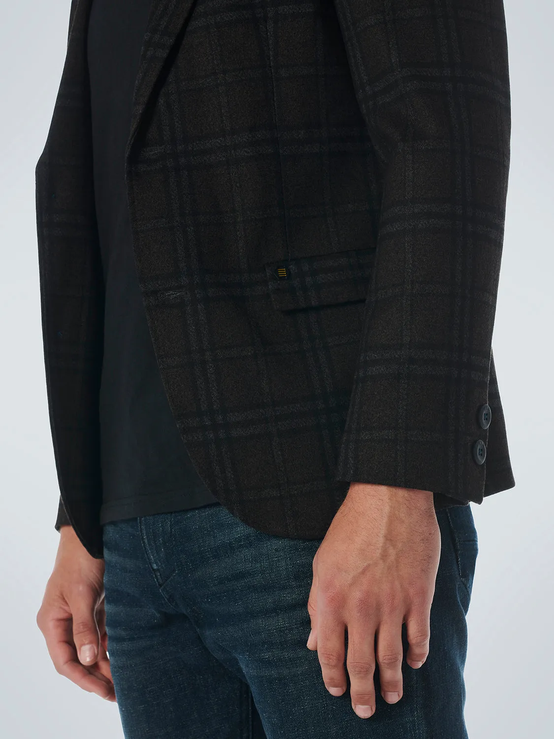 NO EXCESS JERSEY STRETCH CHECK BLAZER 21910906
