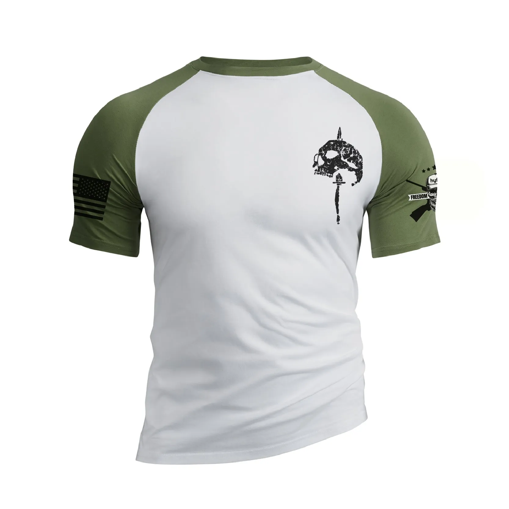 NO RISK NO STORY RAGLAN GRAPHIC TEE