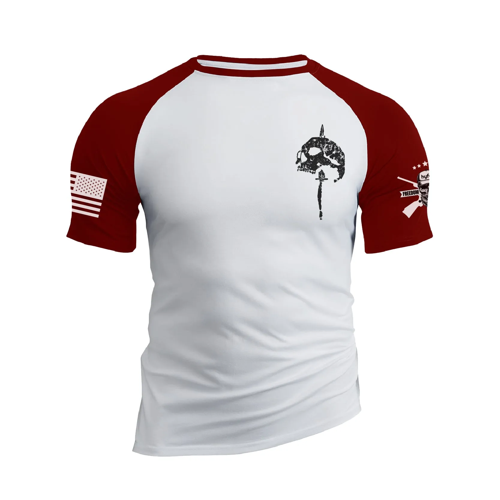 NO RISK NO STORY RAGLAN GRAPHIC TEE