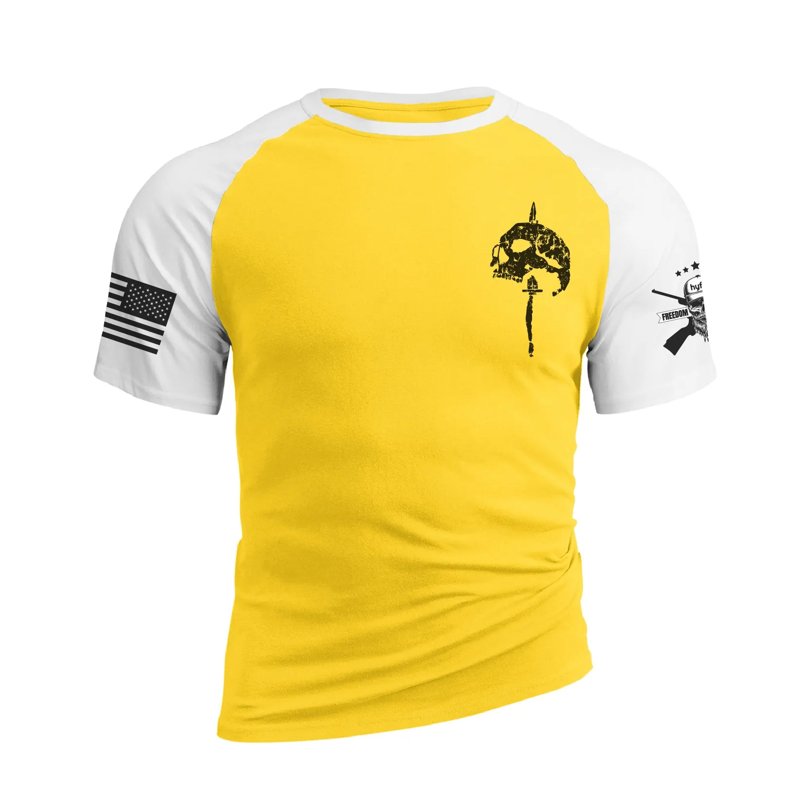 NO RISK NO STORY RAGLAN GRAPHIC TEE