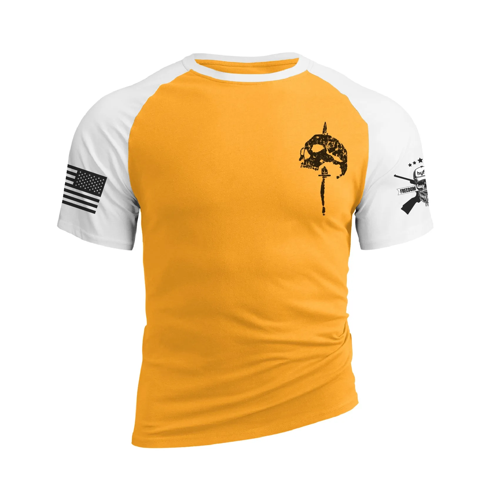 NO RISK NO STORY RAGLAN GRAPHIC TEE