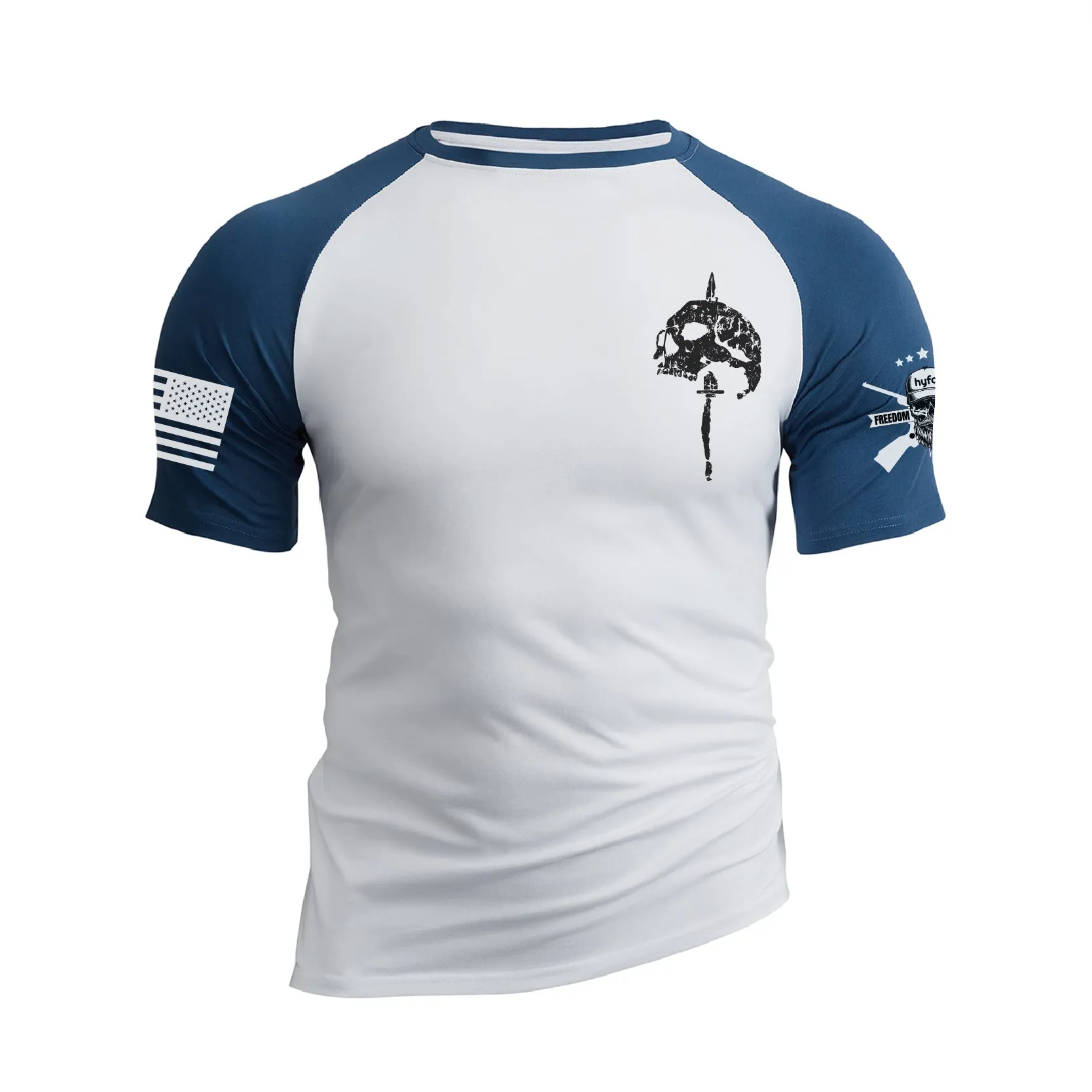 NO RISK NO STORY RAGLAN GRAPHIC TEE