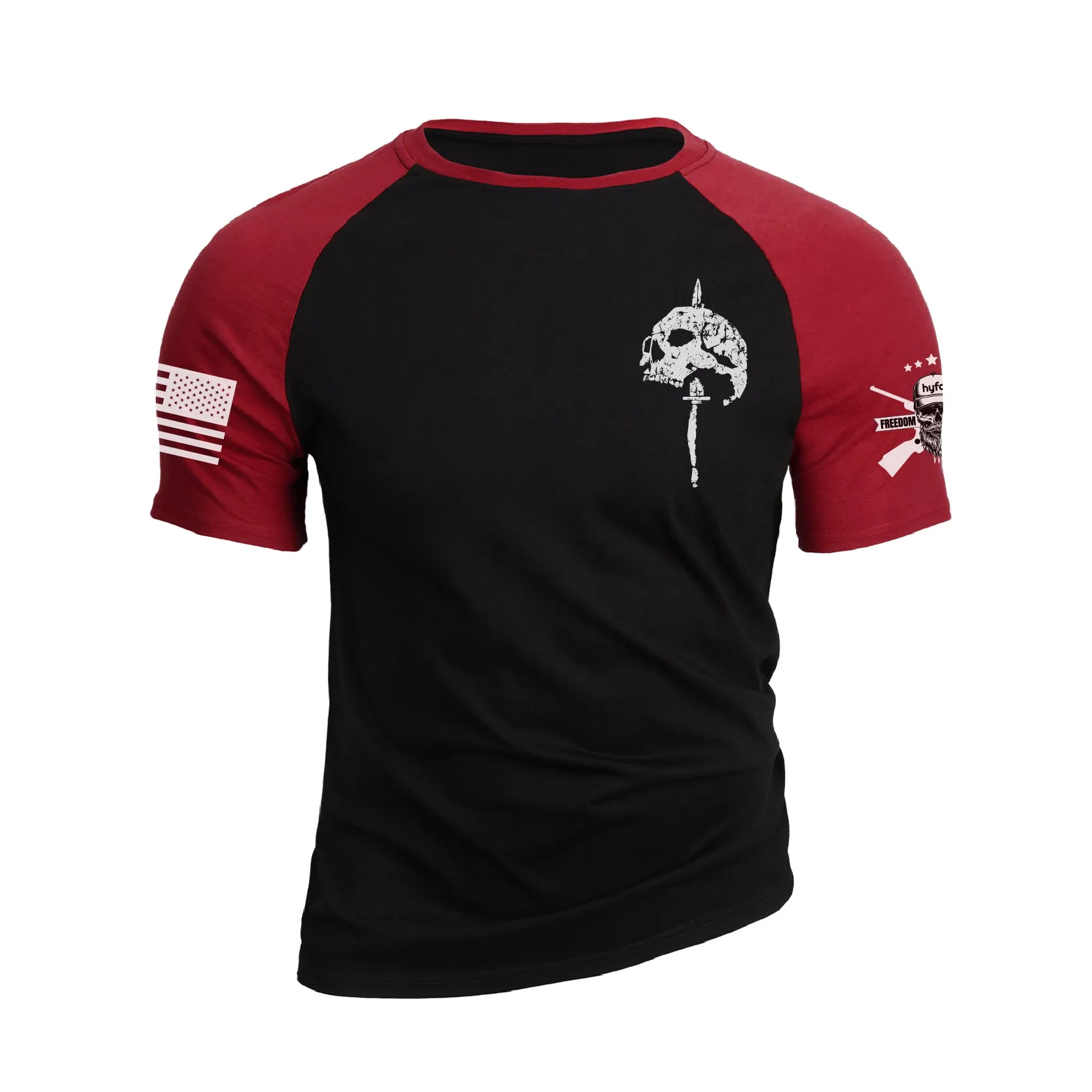 NO RISK NO STORY RAGLAN GRAPHIC TEE