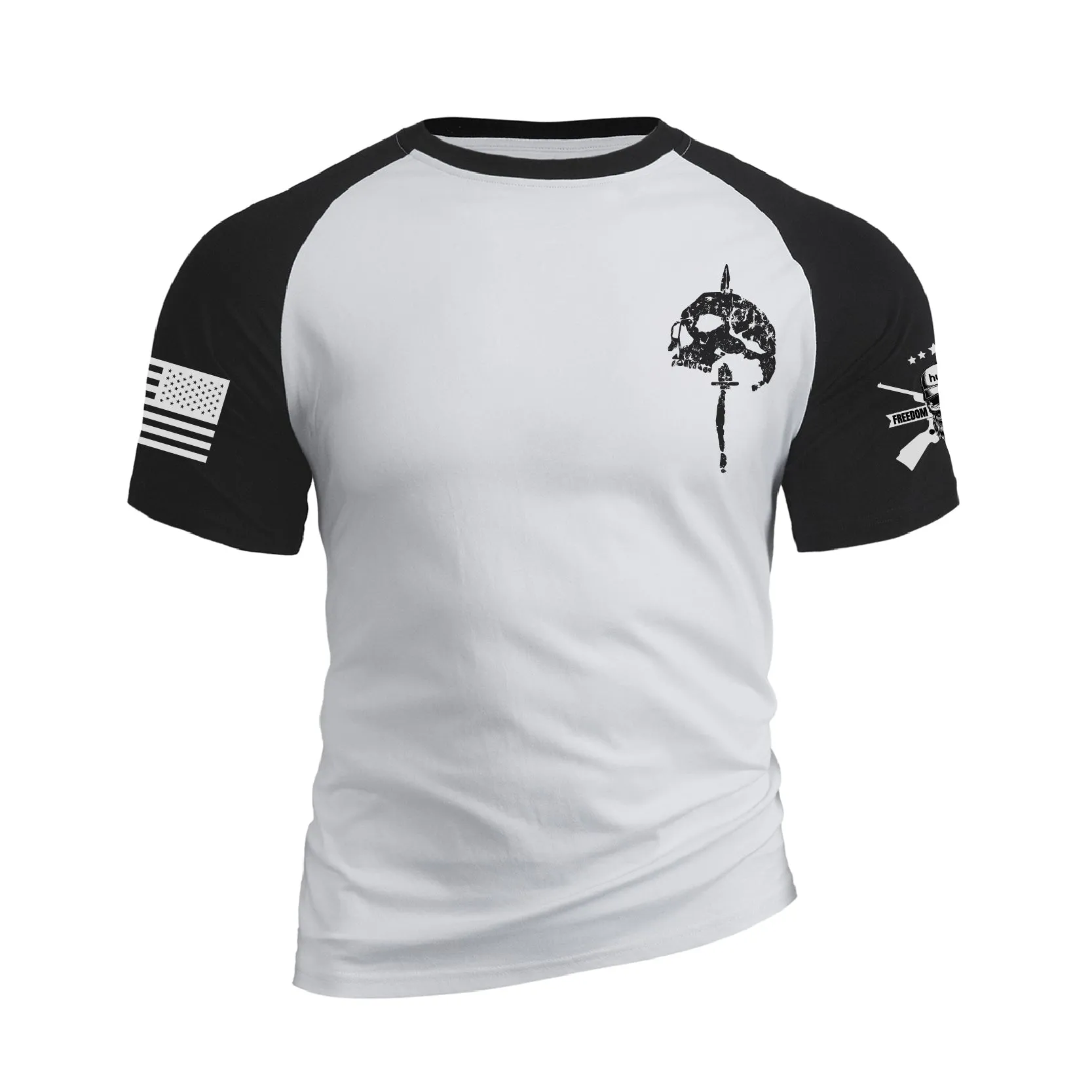 NO RISK NO STORY RAGLAN GRAPHIC TEE