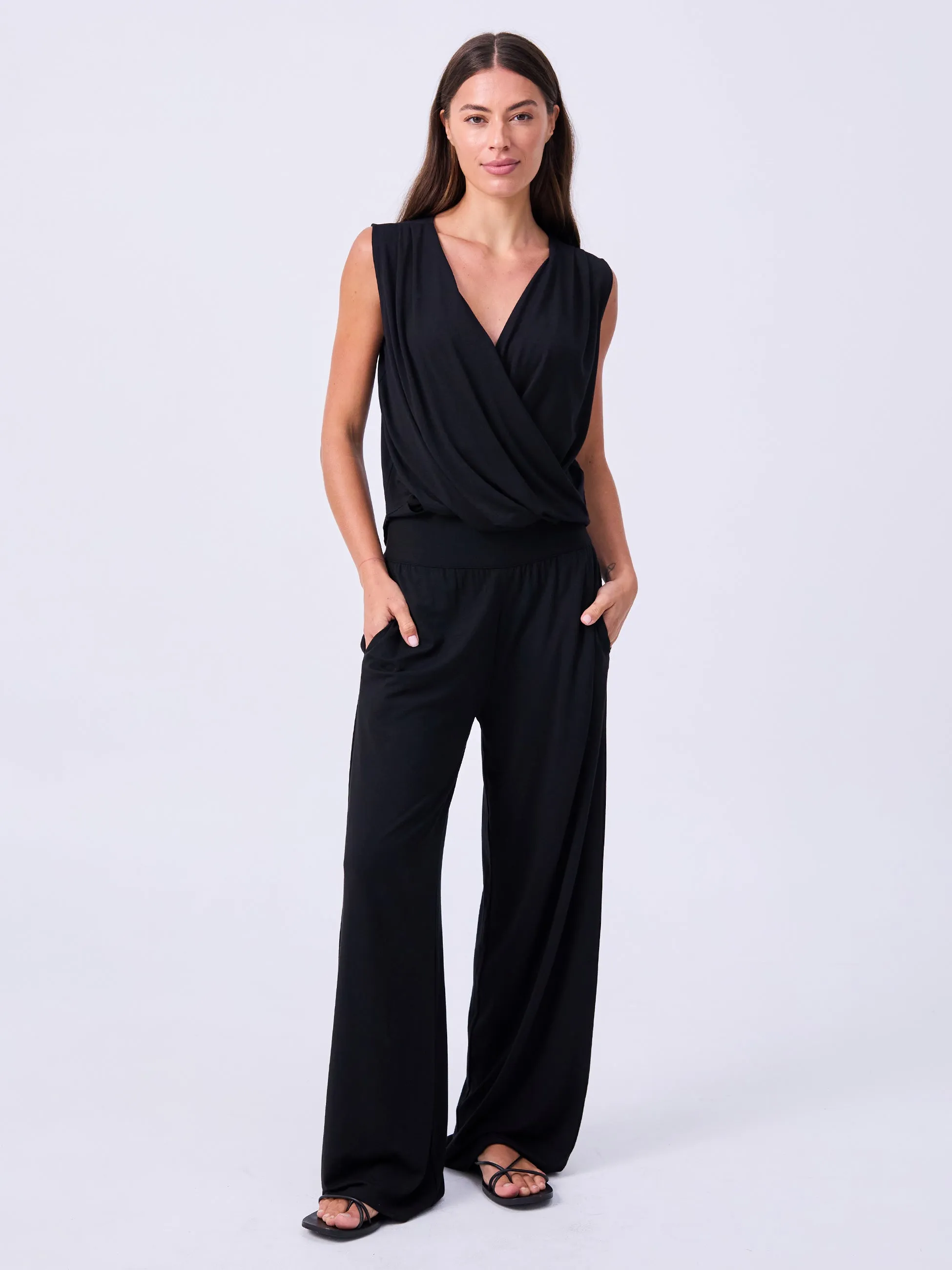 Nomad Modal Wide Leg Pant - Black
