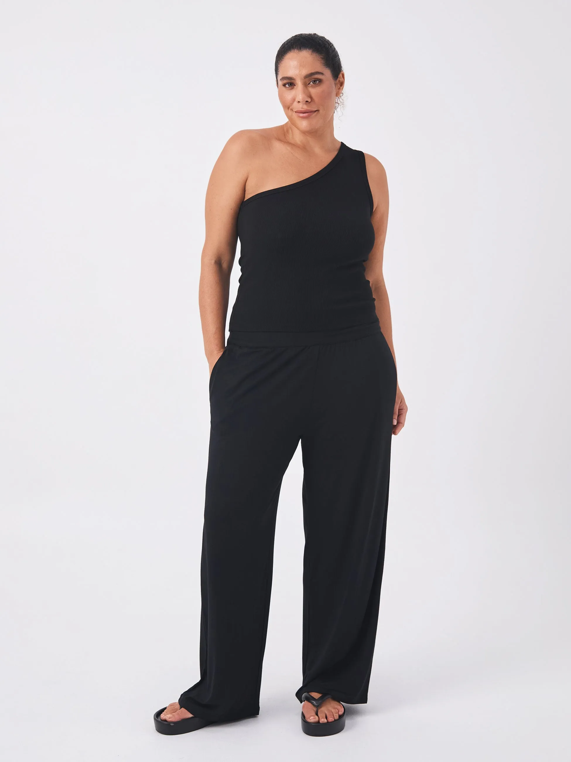 Nomad Modal Wide Leg Pant - Black