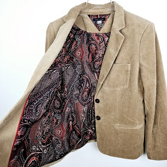 NWOT Tommy Hilfiger Tan Soft Corduroy Blazer