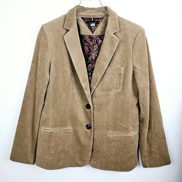 NWOT Tommy Hilfiger Tan Soft Corduroy Blazer