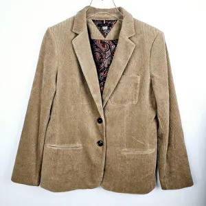 NWOT Tommy Hilfiger Tan Soft Corduroy Blazer