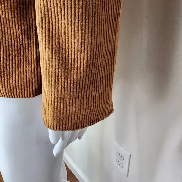 NWT Anthropologie Autres Filles Corduroy Blazer Cognac Brown Small