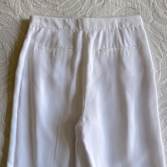 NWT - J. Crew - Long Pleated Trouser Short in Drapey Viscose - White