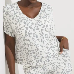 NWT Soma COOL NIGHTS Pajama Set - Boxy Sleep Tee   Ankle Pants Set L