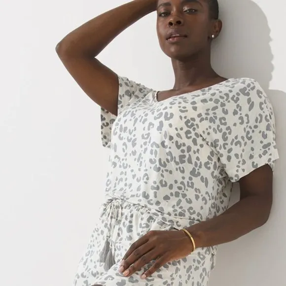 NWT Soma COOL NIGHTS Pajama Set - Boxy Sleep Tee   Ankle Pants Set L