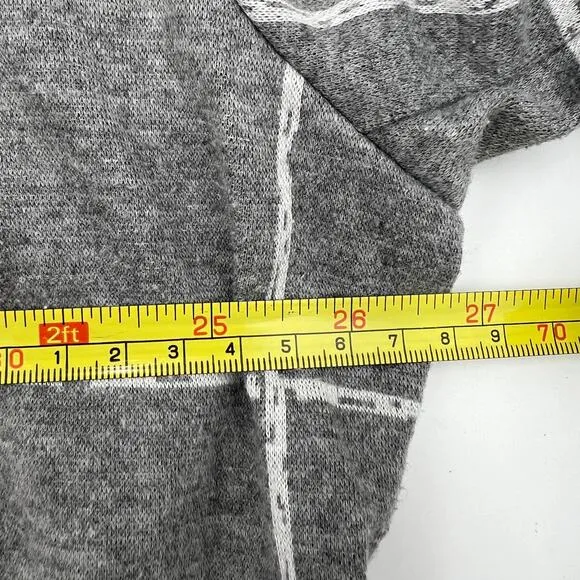 NYDJ Window Pane Topper Sweater Blazer Heather Gray
