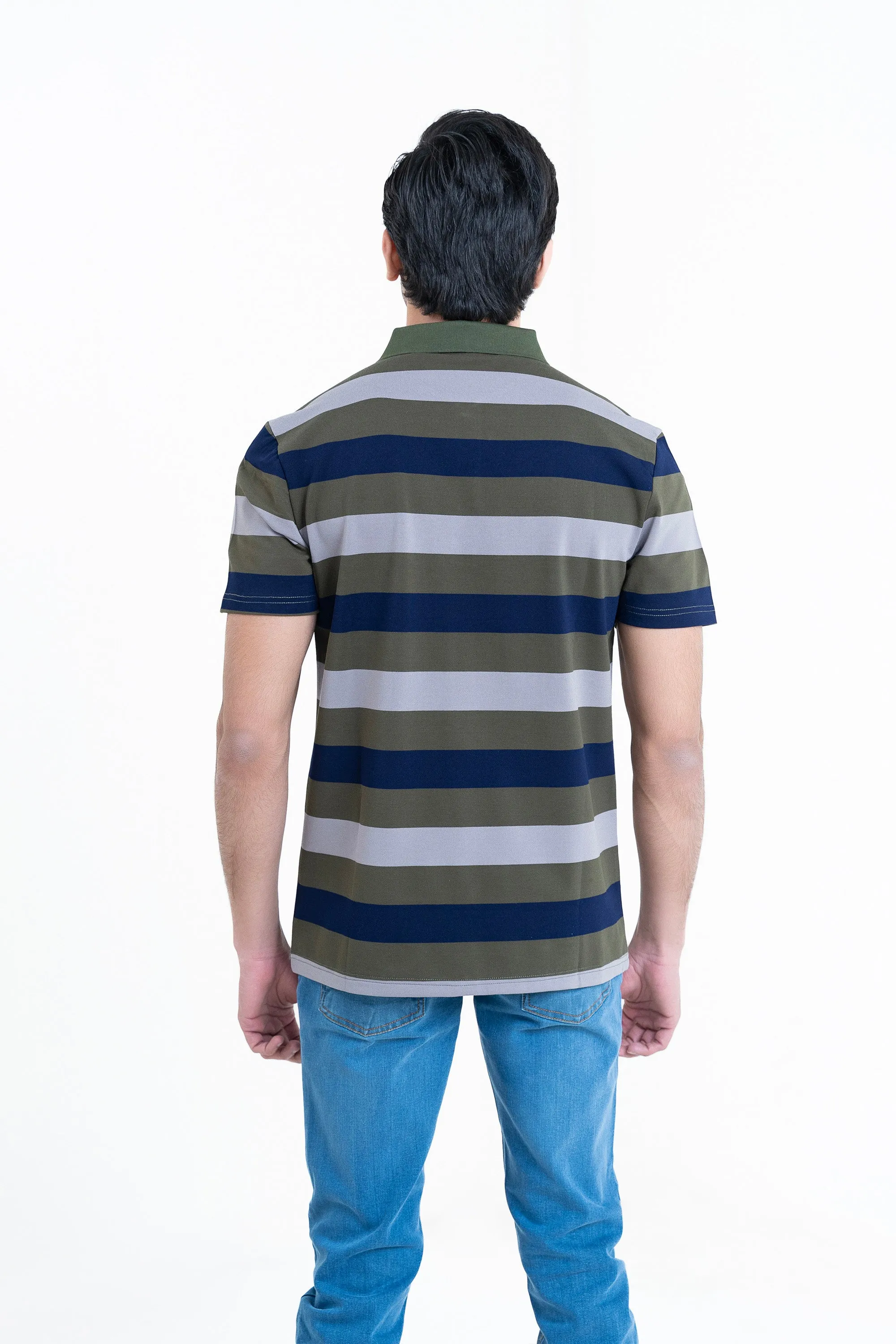 Olive Collar T-Shirt