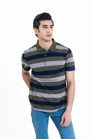 Olive Collar T-Shirt