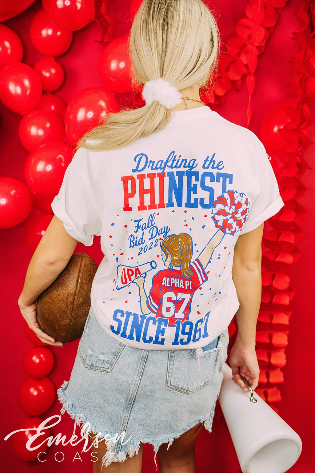 Omega Phi Alpha Bid Day Drafting the Phinest Tee
