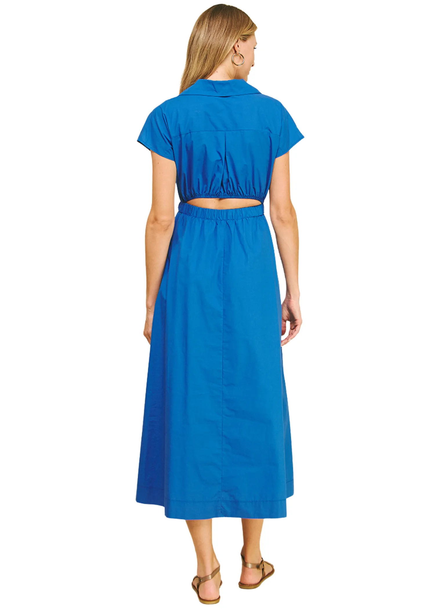 OPEN BACK MIDI DRESS