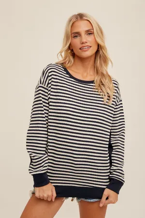 Open Back Striped Top