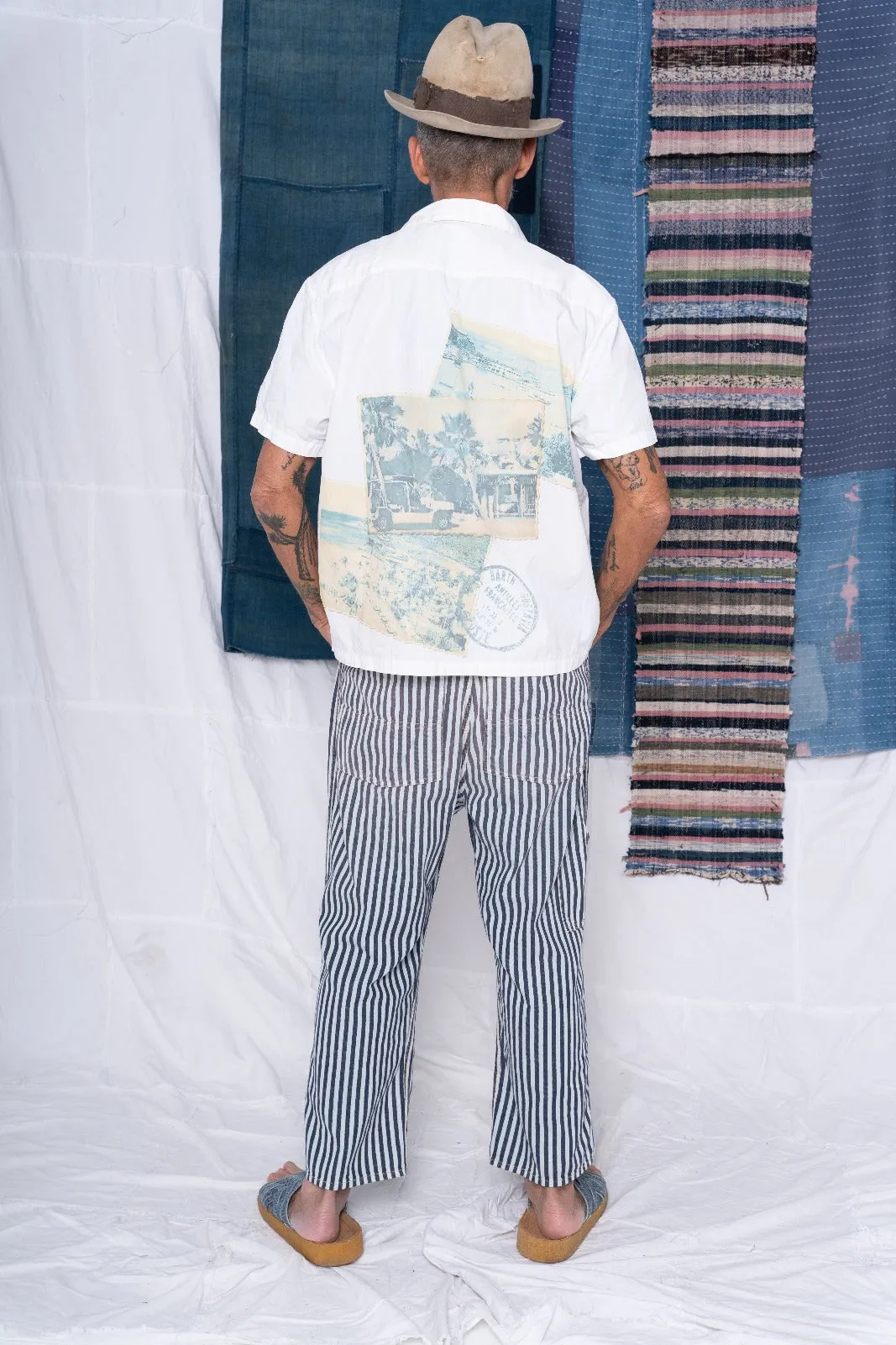 P71 Carpenter Japanese Sunfaded Stripes Black