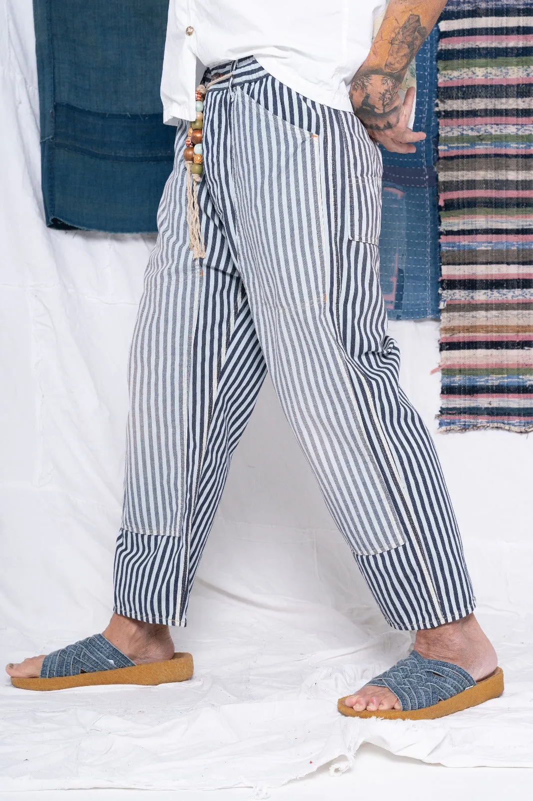 P71 Carpenter Japanese Sunfaded Stripes Black