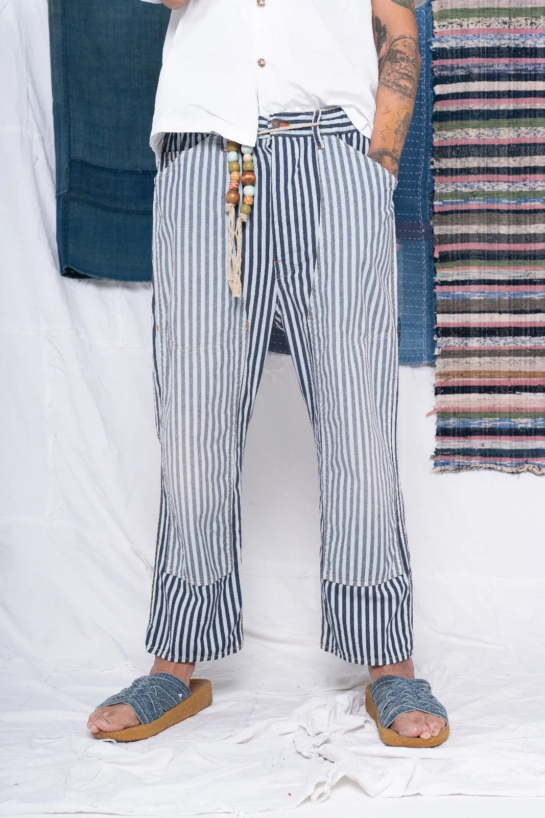 P71 Carpenter Japanese Sunfaded Stripes Black
