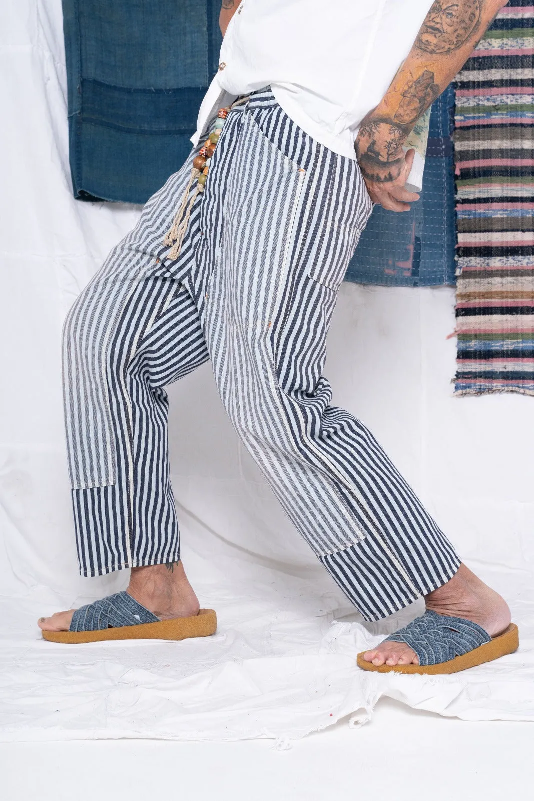 P71 Carpenter Japanese Sunfaded Stripes Black