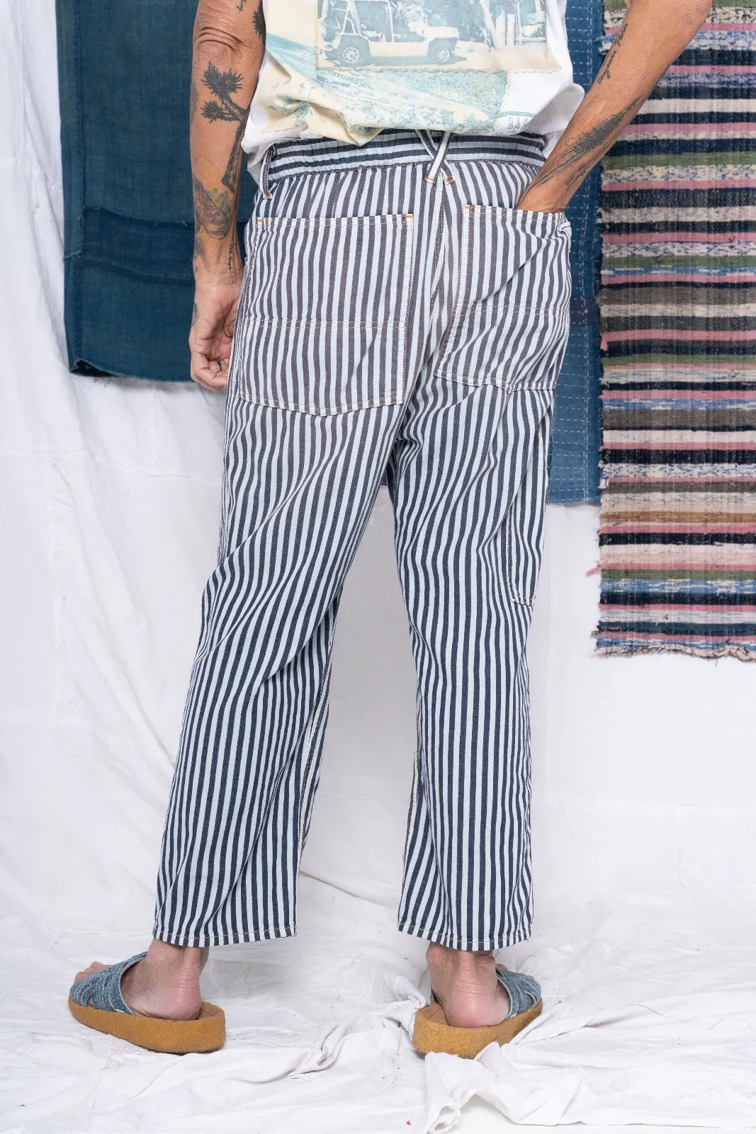 P71 Carpenter Japanese Sunfaded Stripes Black