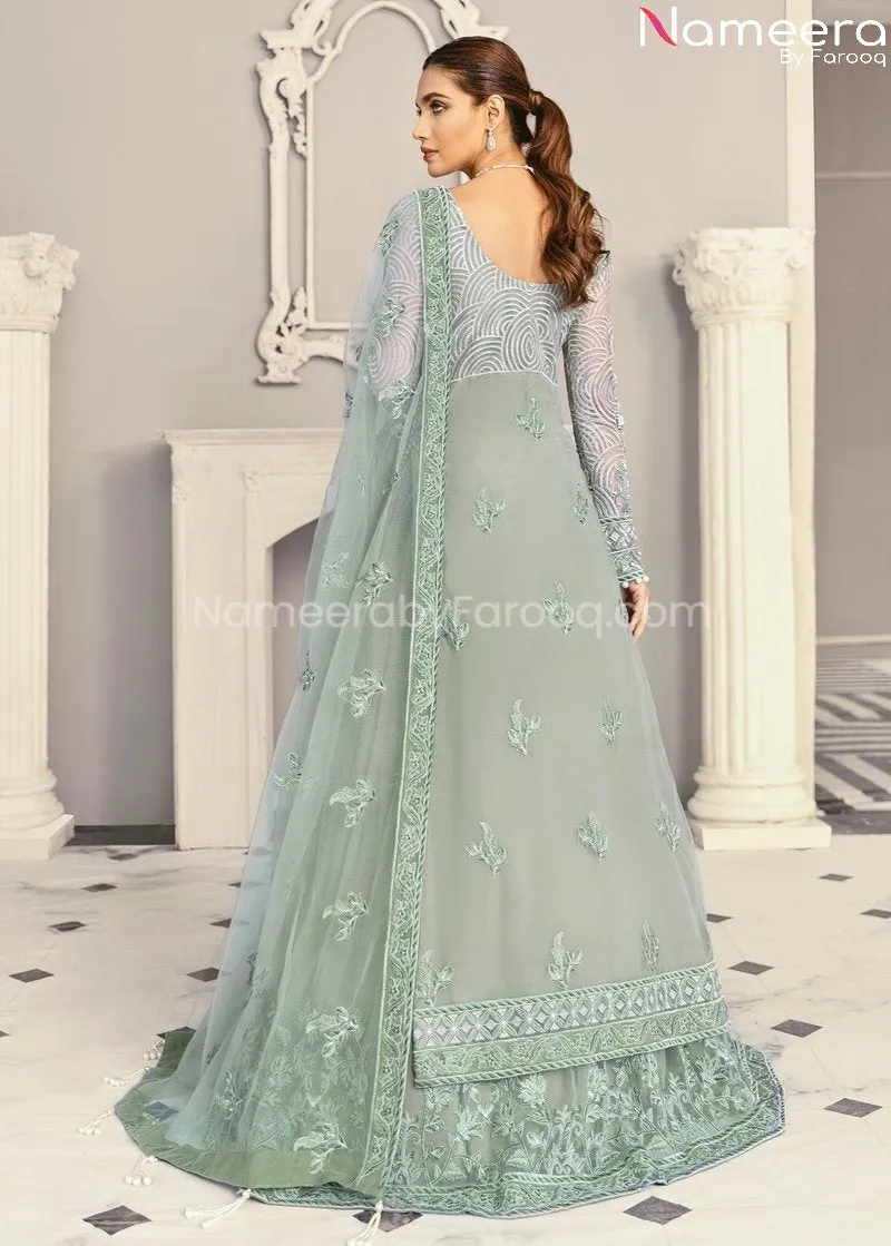 Pakistani Lehenga Dress with Open Shirt Online #BP183