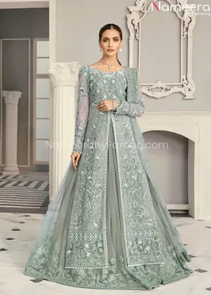 Pakistani Lehenga Dress with Open Shirt Online #BP183