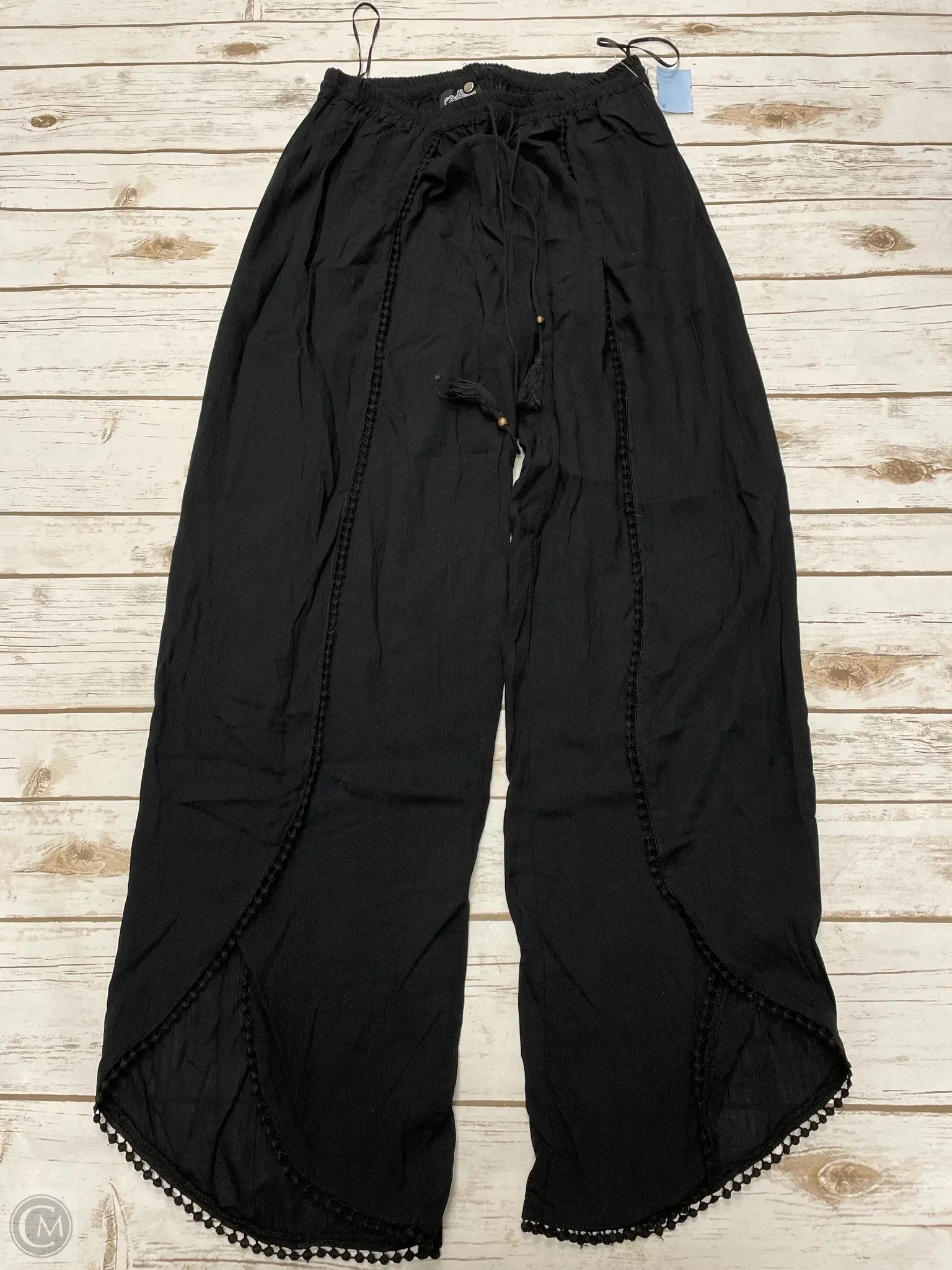 Pants Wide Leg By Angie In Black, Size: S
