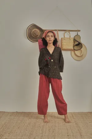 Paris Woven Baggy Pants