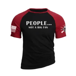 PEOPLE NOT A BIG FAN RAGLAN GRAPHIC TEE