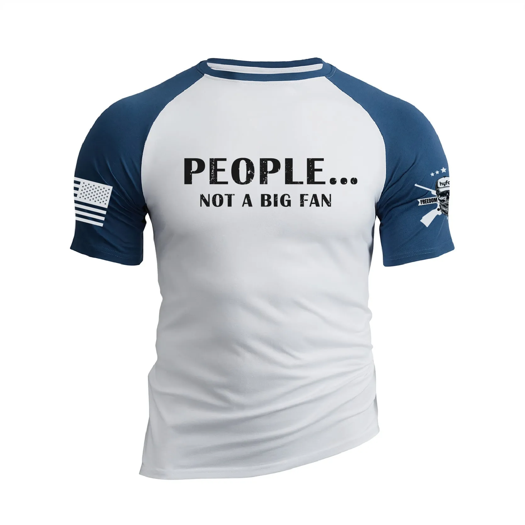 PEOPLE NOT A BIG FAN RAGLAN GRAPHIC TEE