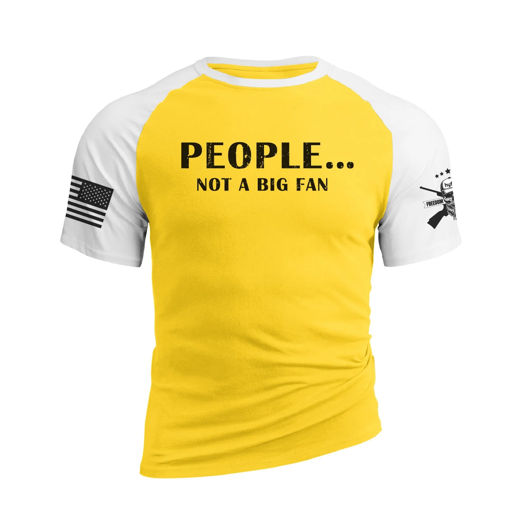 PEOPLE NOT A BIG FAN RAGLAN GRAPHIC TEE