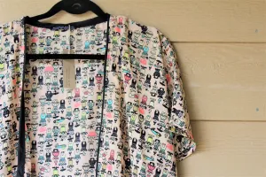 People Print Open Shirt