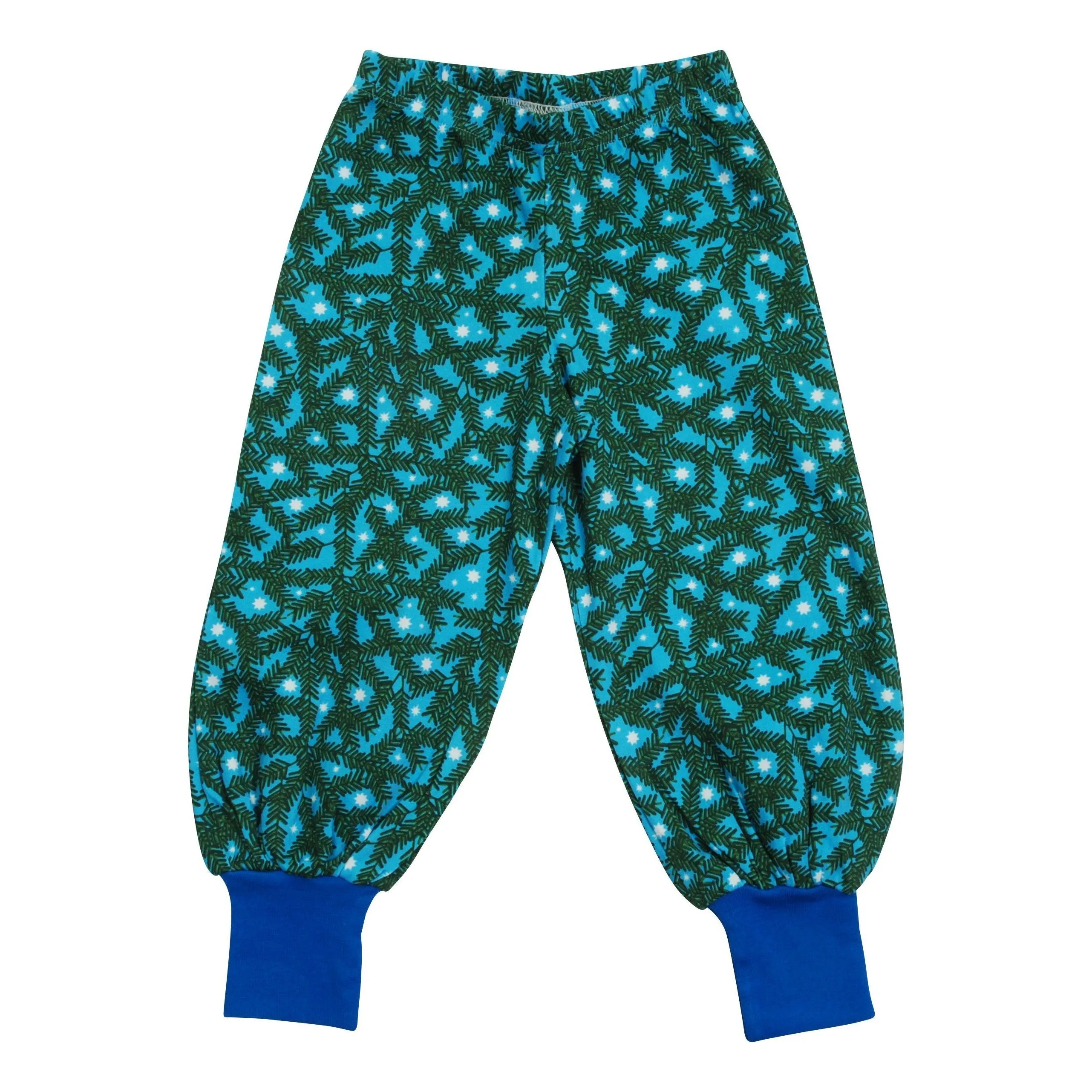 Pine Needle Blue Baggy Pants