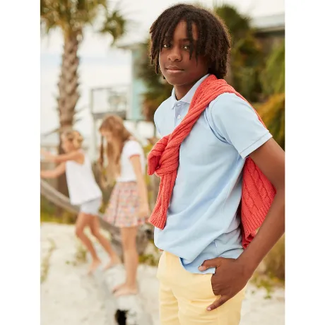 Pique Polo -- Light Blue