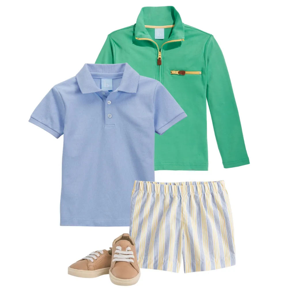 Pique Polo -- Light Blue