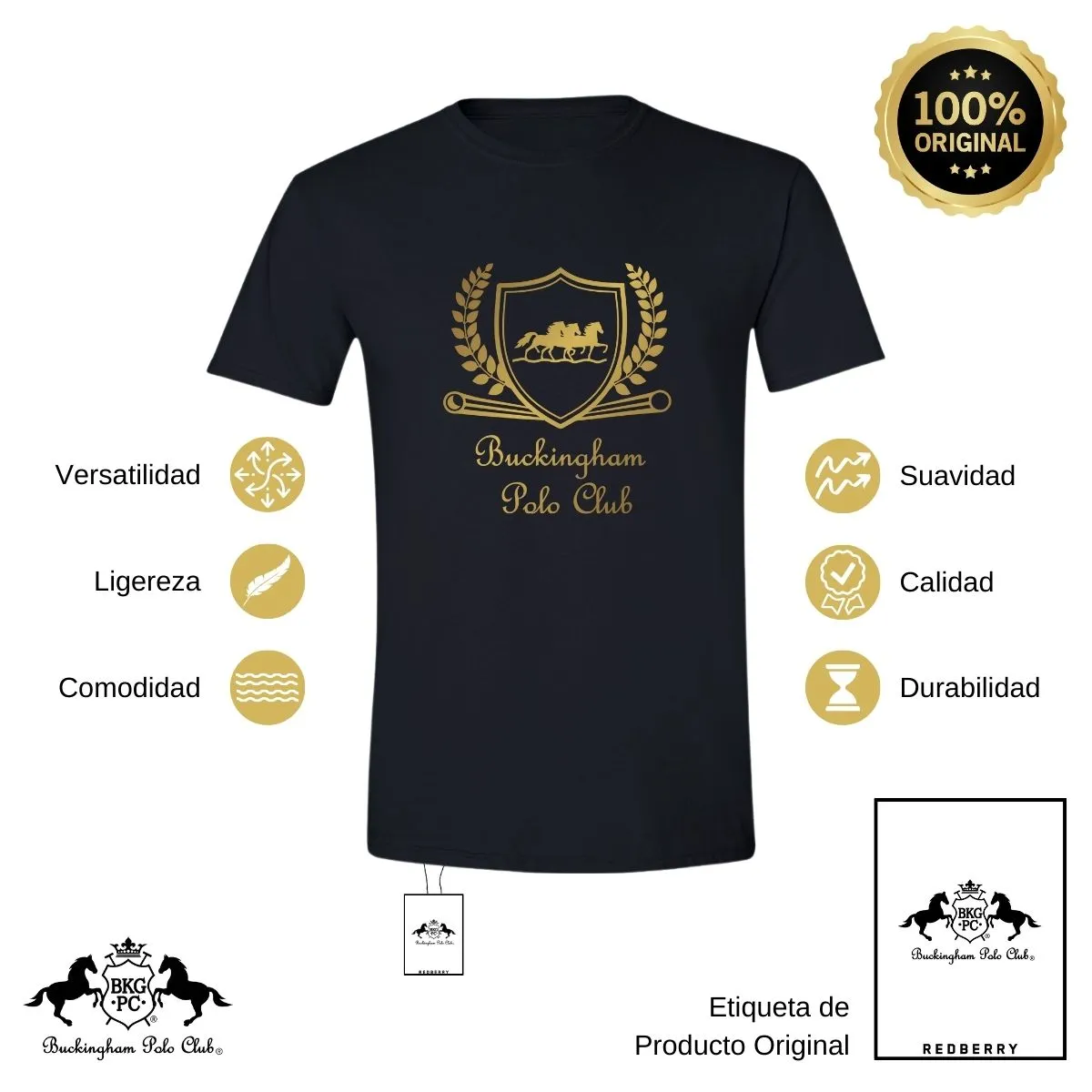 Playera Deportiva Hombre Buckingham Polo Club Royal