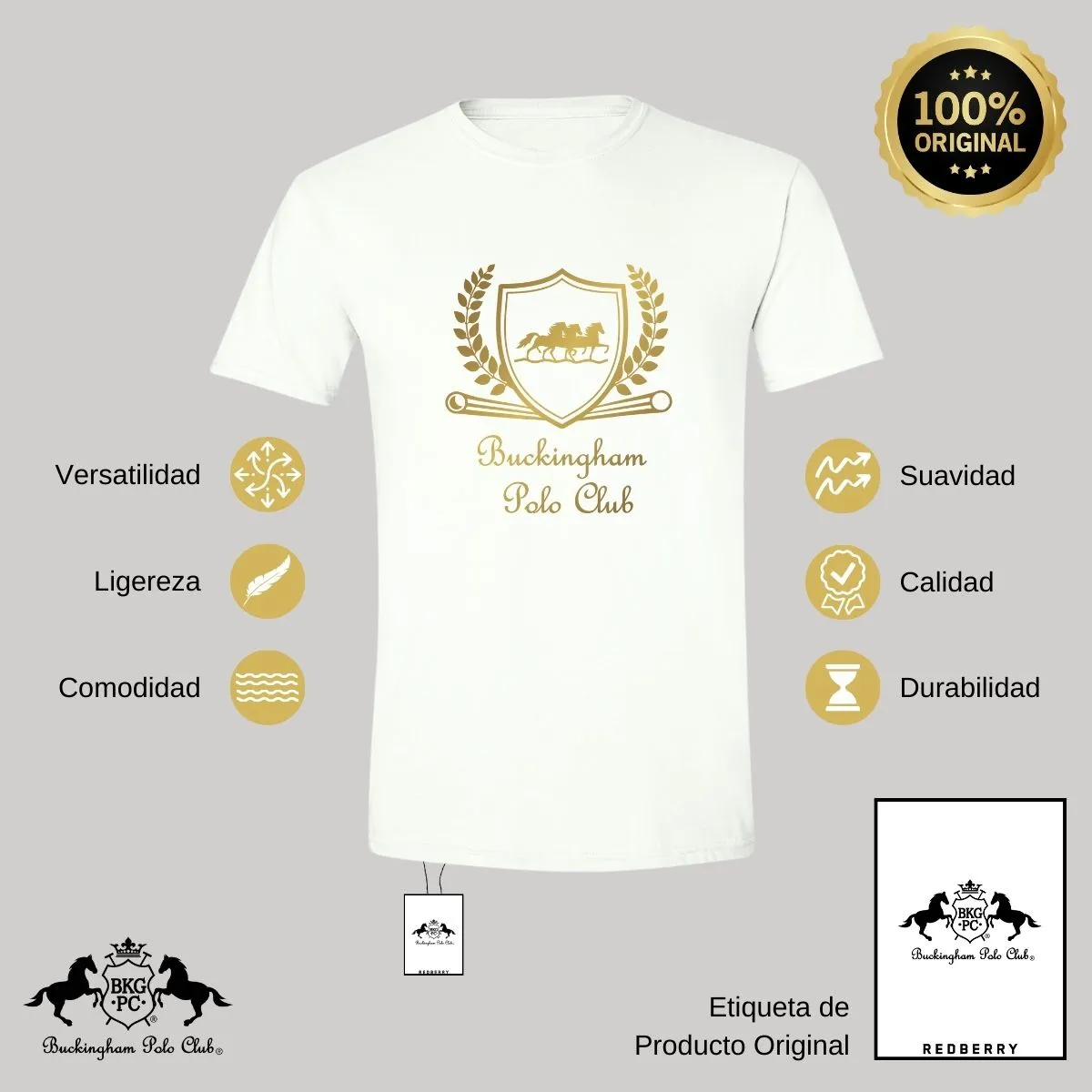 Playera Deportiva Hombre Buckingham Polo Club Royal