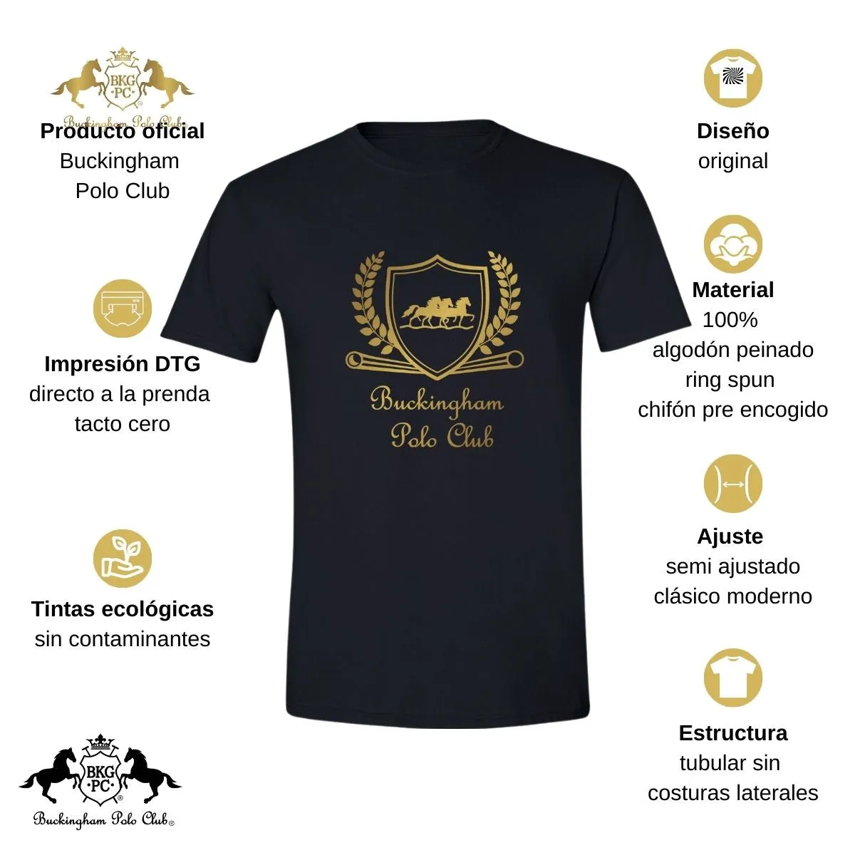 Playera Deportiva Hombre Buckingham Polo Club Royal