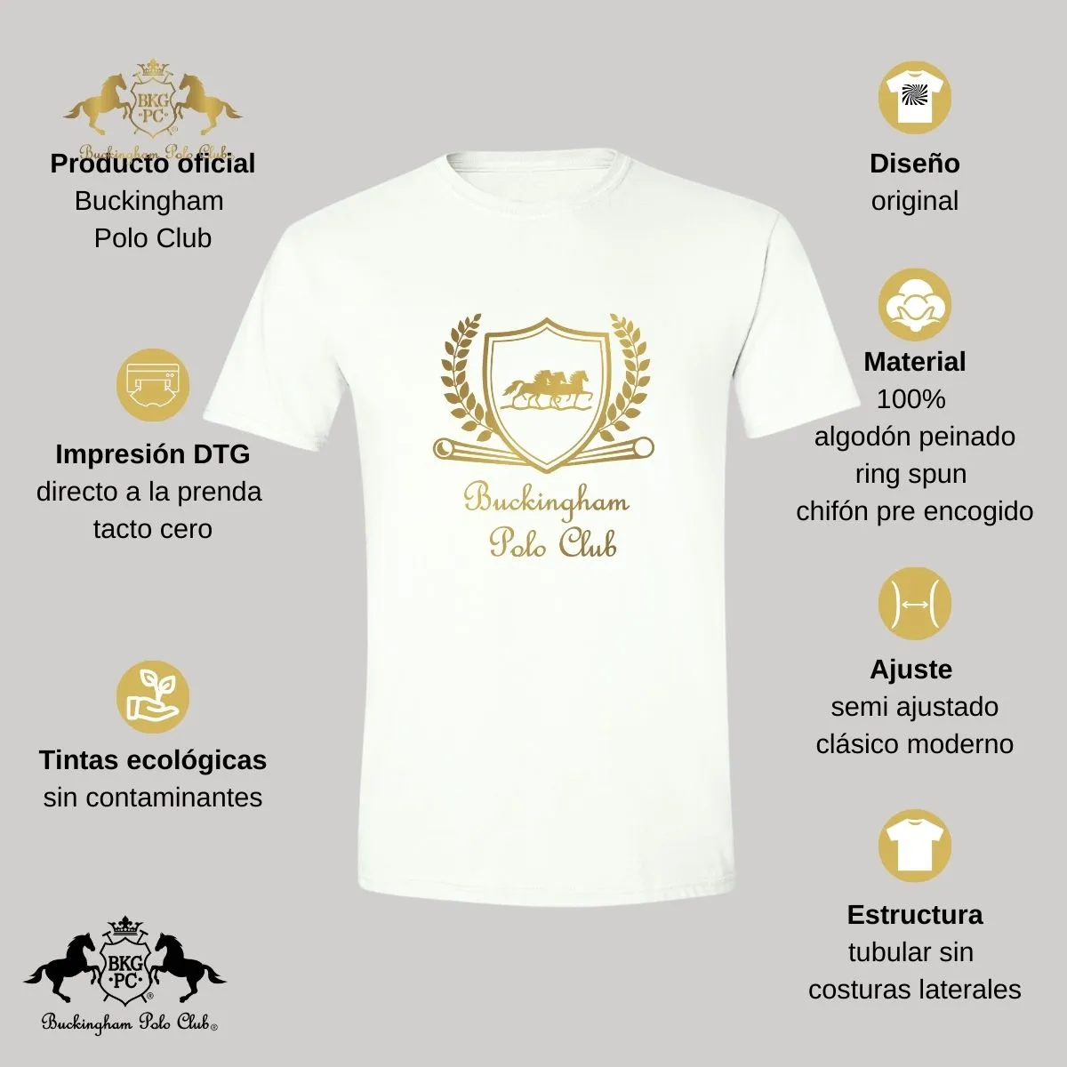 Playera Deportiva Hombre Buckingham Polo Club Royal