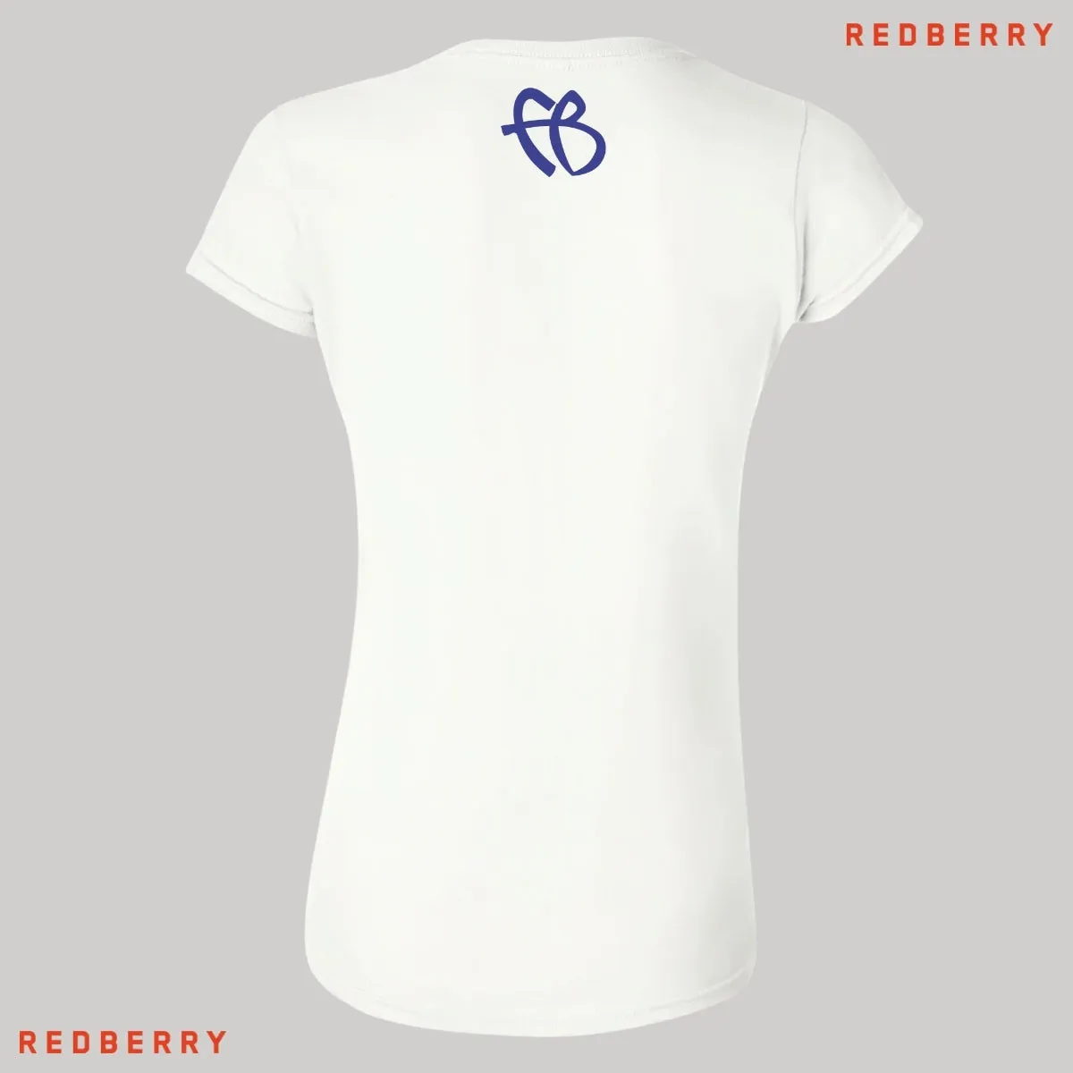 Playera Mujer Fubu Logo Azul Reverso