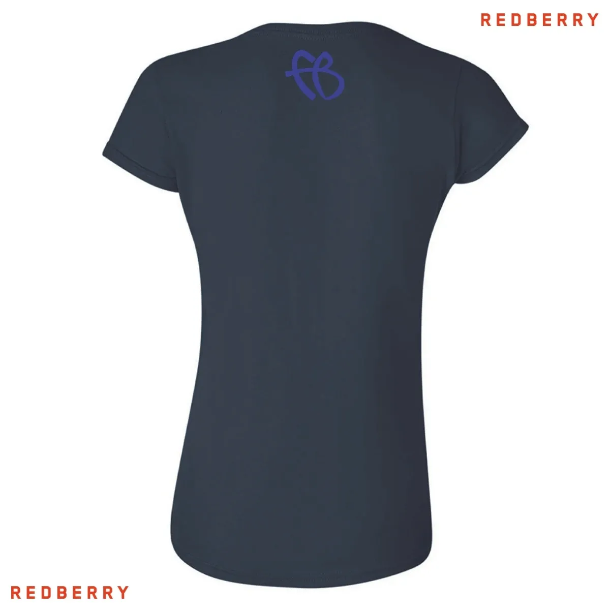 Playera Mujer Fubu Logo Azul Reverso